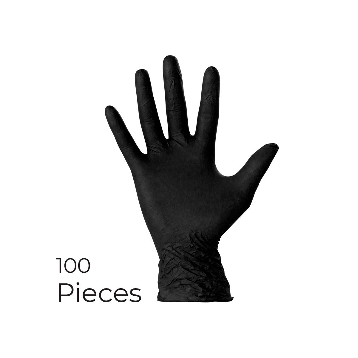 LOT100 black Nitrile gloves