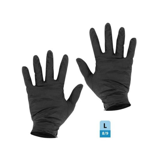 LOT100 black Nitrile gloves